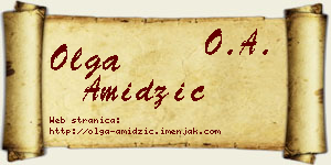 Olga Amidžić vizit kartica